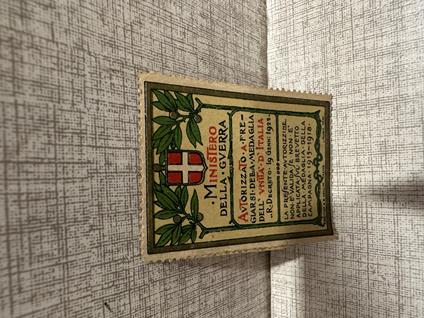 medaglia commemorativa GRANDE GUERRA MINISTERO autorizzato a fregiarsi 1915-18 - copertina