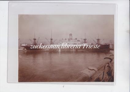foto nave ship mercantile a vapore DUCHESSA D'AOSTA cantiere s marco trieste timbro UGO HORN - copertina