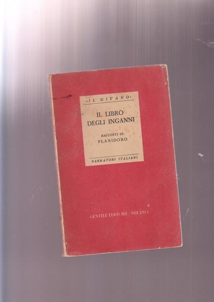 Racconti Planidoro IL LIBRO DEGLI INGANNI gentile editore - copertina