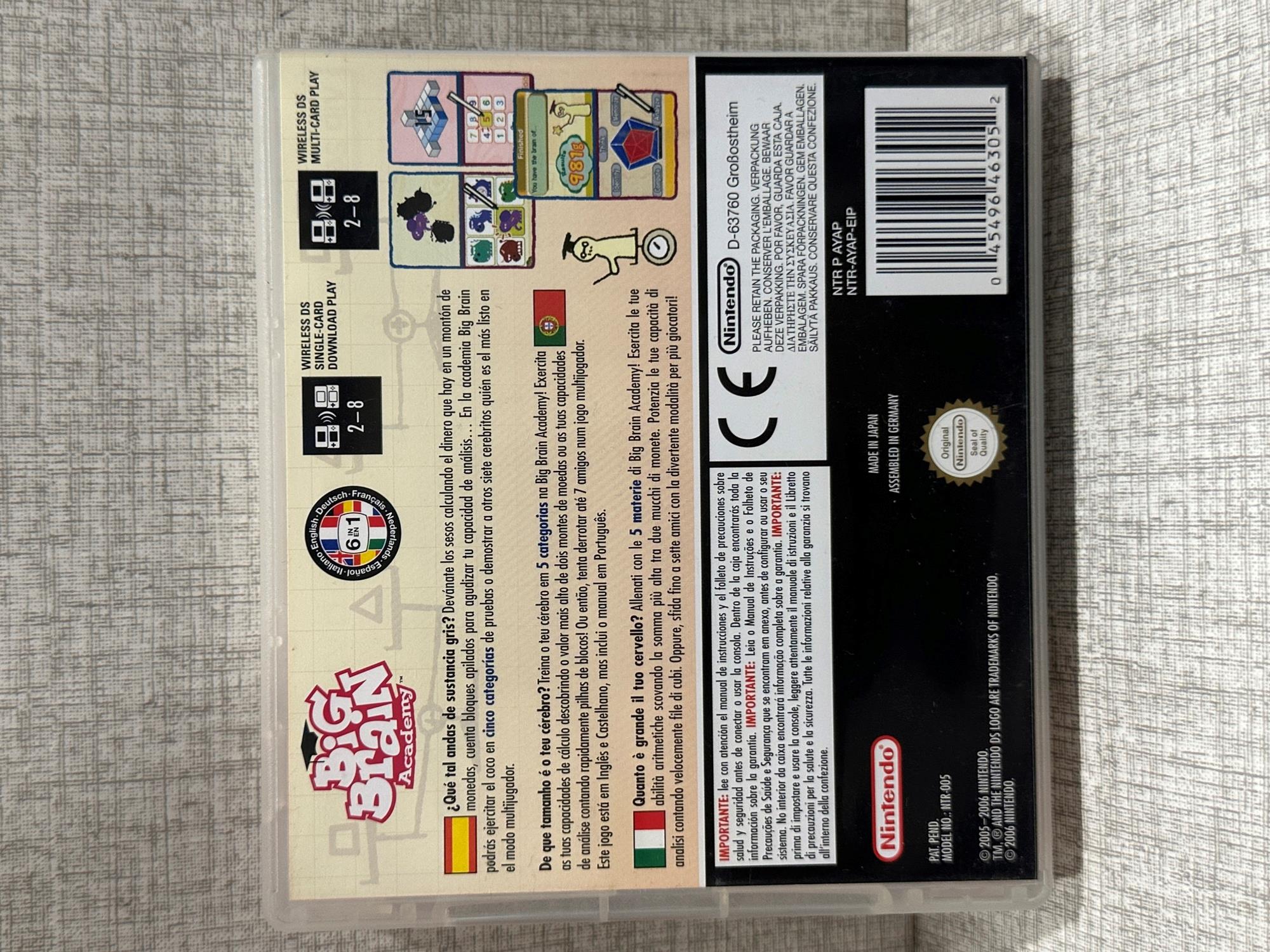 videogioco BIG BRAIN ACADEMY Nintendo Ds