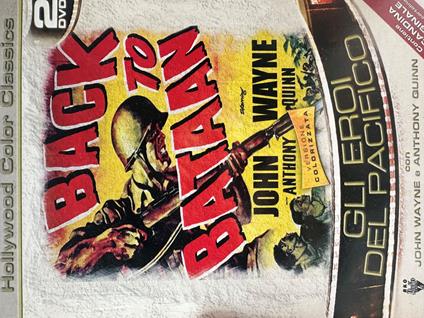 Dvd italiano BACK TO BATAAN john wayne gli eroi del pacifico anthont quinn - copertina