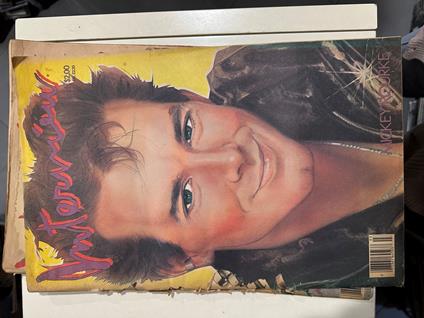 INTERVIEW magazine by Andy Warhol march 1985 mickey rourke - bad cover condition - copertina