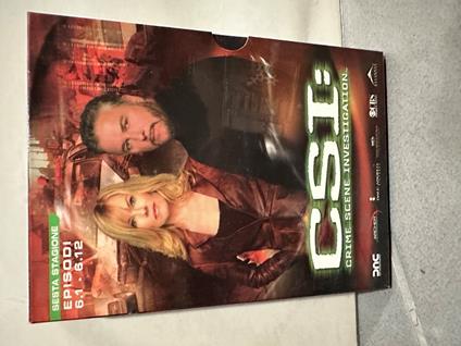 DVD SERIE TV C.S.I. CSI CRIME SCENE INVESTIGATION sesta stagione / 6 episodi 1-2 - copertina