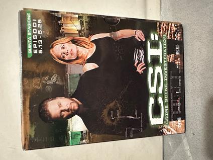 DVD SERIE TV C.S.I. CSI CRIME SCENE INVESTIGATION quinta stagione / 5 episodi 13-25 - copertina