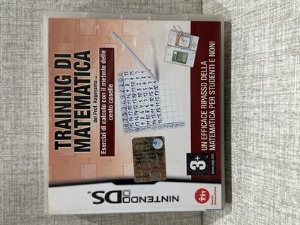 videogioco TRAINING DI MATEMATICA Prof Kageyama Nintendo Ds - copertina