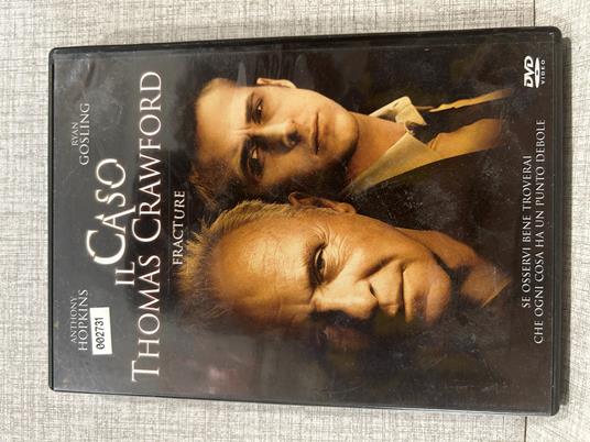 DVD IL CASO THOMAS CRAWFORD Con Anthony Hopkins e Ryan Gosling Regia Gregory Hoblit - copertina