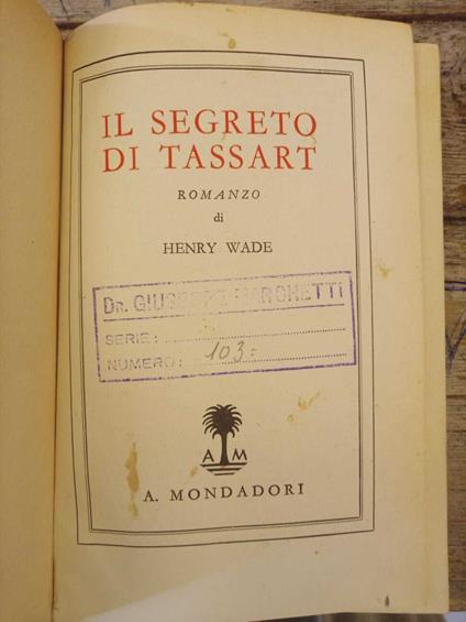 Il segreto di Tassart - Henry Wade - copertina