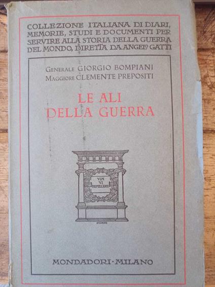Le ali della guerra - Giorgio Bompiani - copertina