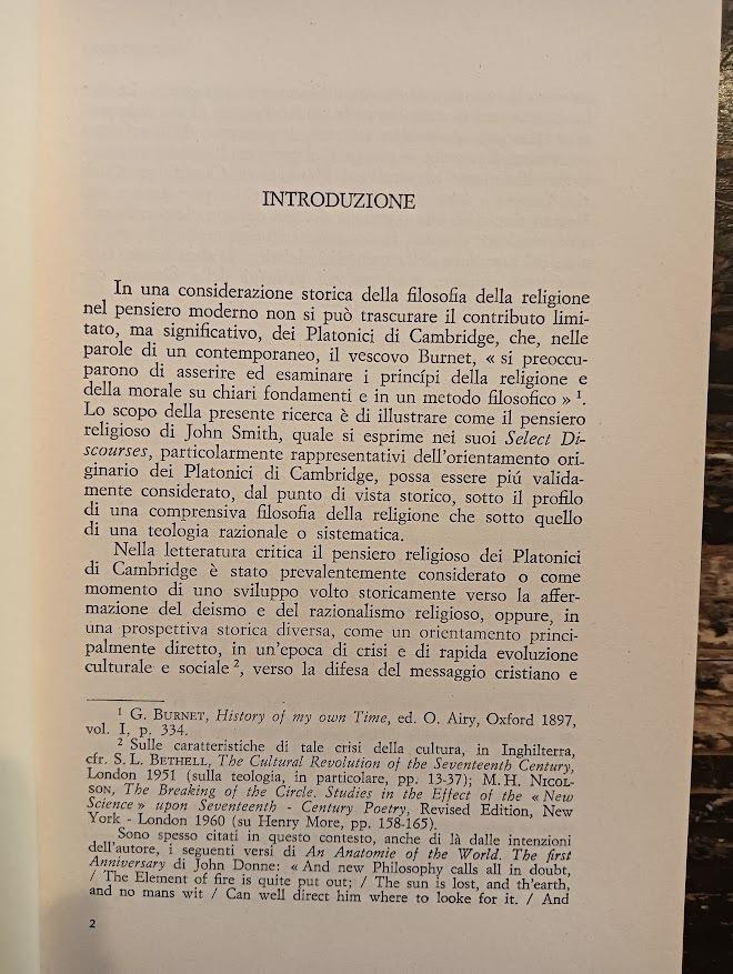 Il pensiero religioso di John Smith platonico di Cambridge