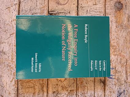 A free enquiry into the vulgarly received notion of nature - copertina