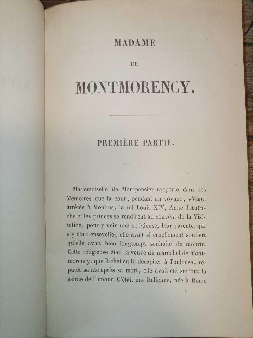 Madame de Montmorency moeurs et caractères au XVII siècle