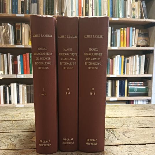 Manuel bibliographique des sciences psichiques ou occultes: tome I,II,III - copertina