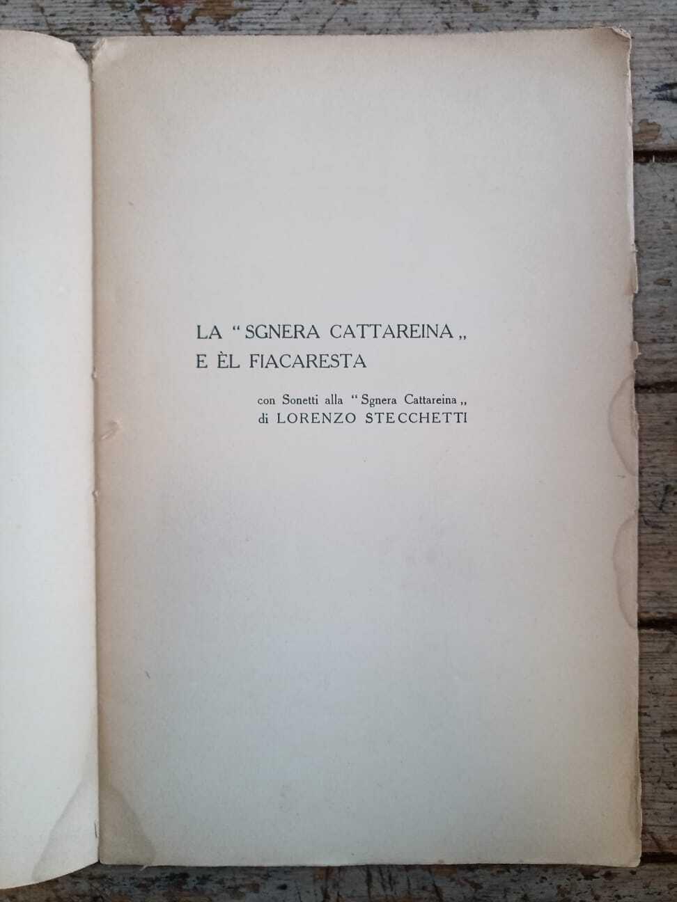 La sgnera Cattareina e èl Ficaresta