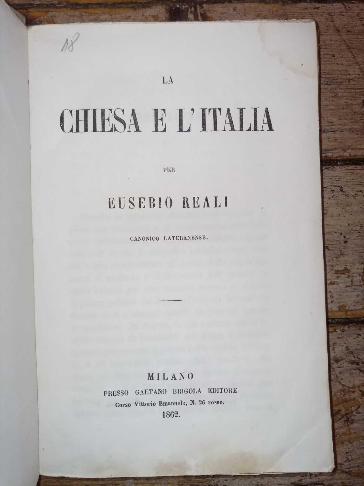 La Chiesa e l'Italia