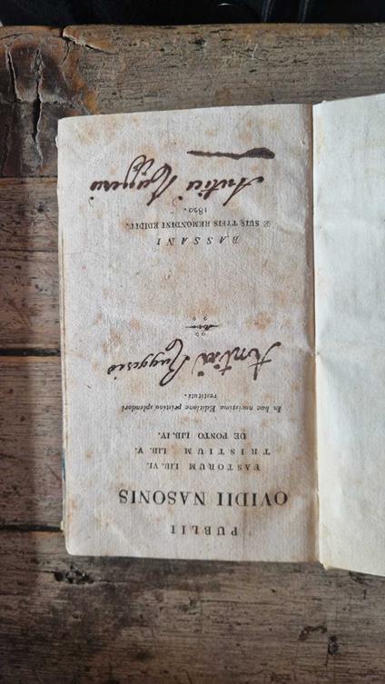 Fastorum lib. VI. Tristium lib. V. De Ponto lib. IV - P. Nasone Ovidio - copertina
