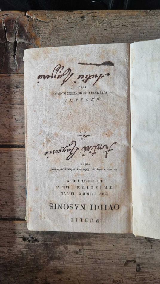 Fastorum lib. VI. Tristium lib. V. De Ponto lib. IV - P. Nasone Ovidio - copertina
