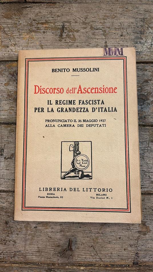 Discorso dell'Ascensione - Benito Mussolini - copertina