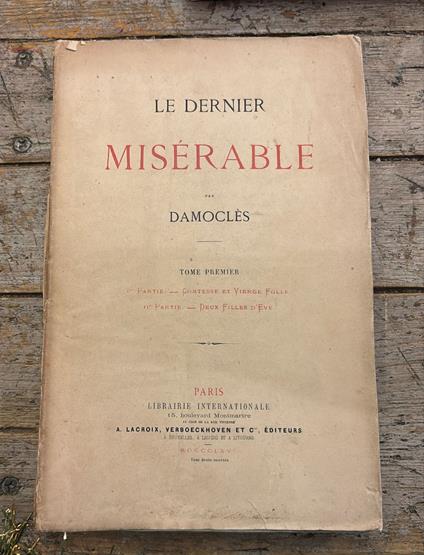 Le dernier Misérable, tome premier - copertina