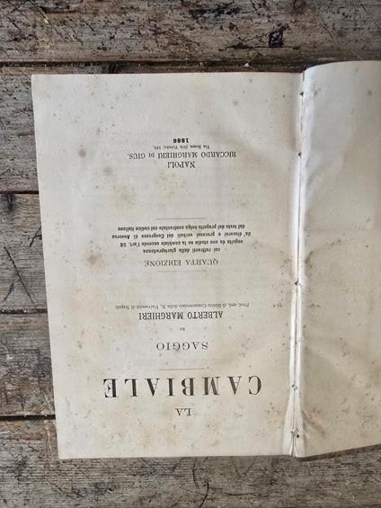 La cambiale - Alberto Marghieri - copertina