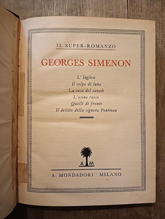 Romanzi - Georges Simenon - copertina