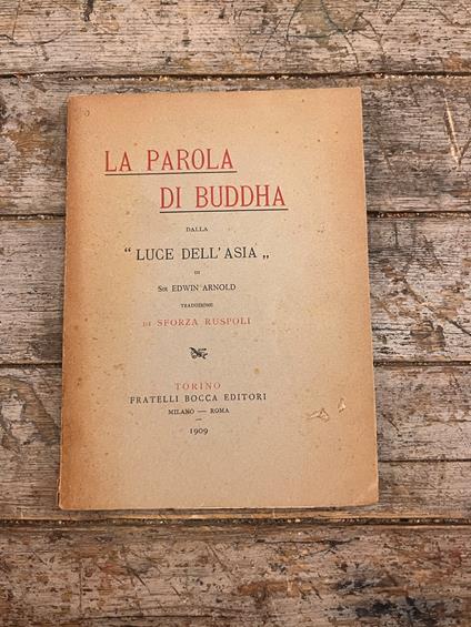 La parola di Buddha dalla ''Luce dell'Asia'' - copertina