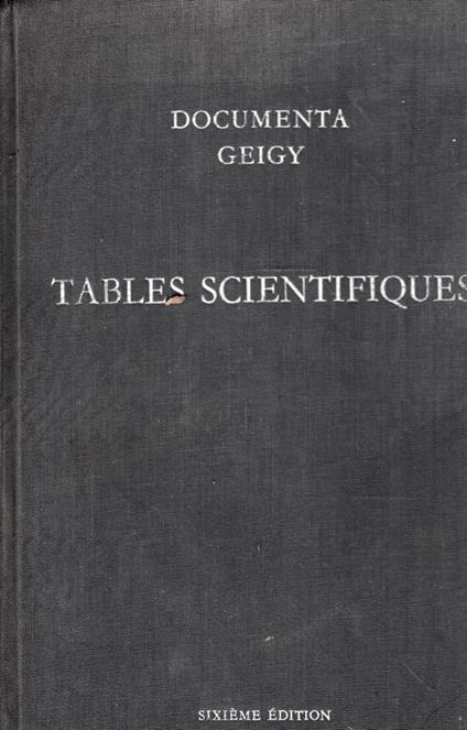 Documenta Geigy tables scientifiques - copertina