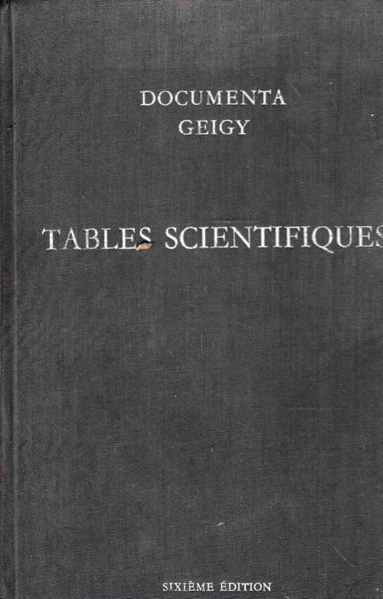 Documenta Geigy tables scientifiques - copertina