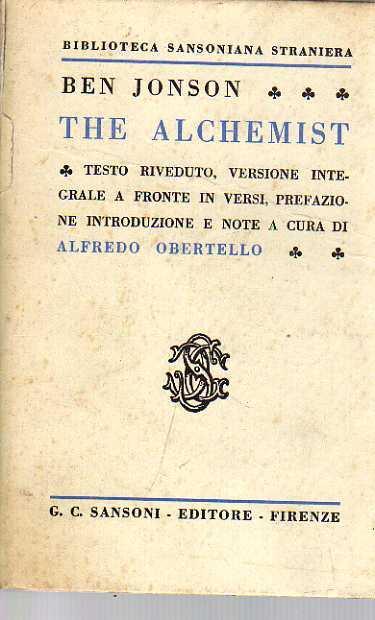 The alchemist - Ben Jonson - copertina