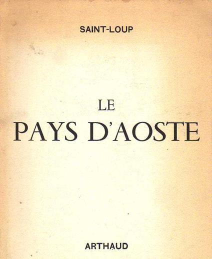 Le pays d'Aoste - copertina