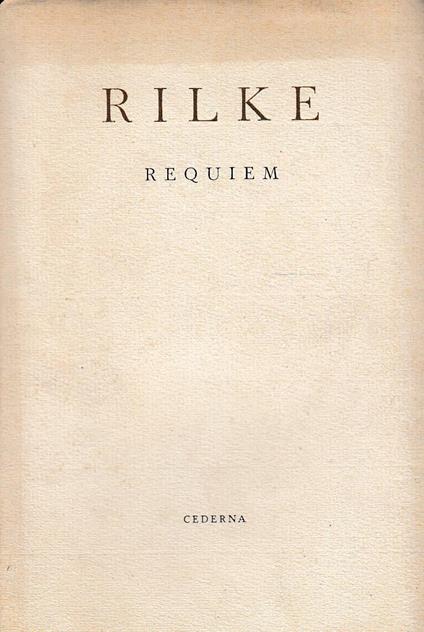 Requiem - Rainer Maria Rilke - copertina
