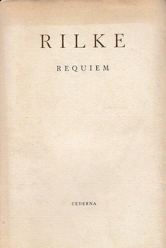 Requiem - Rainer Maria Rilke - copertina