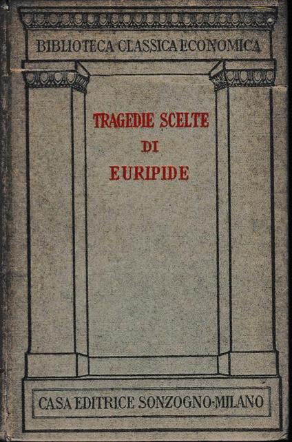 Tragedie scelte di Euripide - copertina
