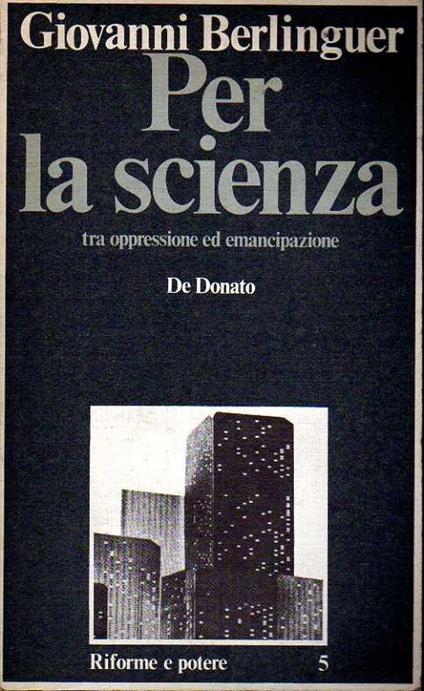 Per la scienza tra oppressione ed emancipazione - Giovanni Berlinguer - copertina