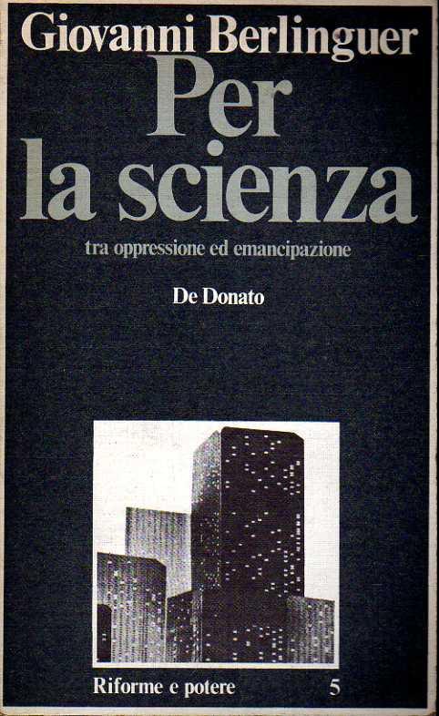 Per la scienza tra oppressione ed emancipazione - Giovanni Berlinguer - copertina