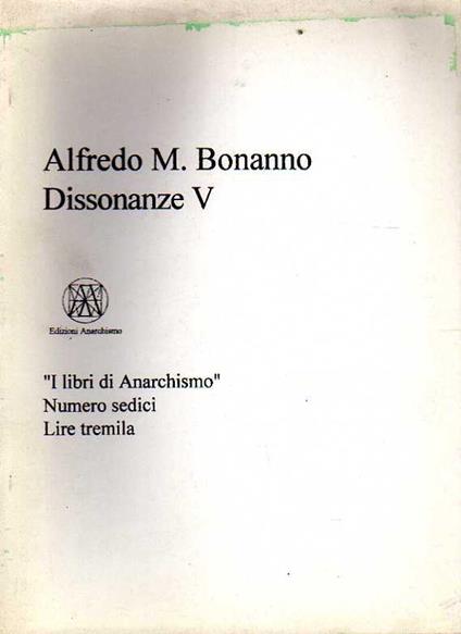 Dissonanze V - copertina
