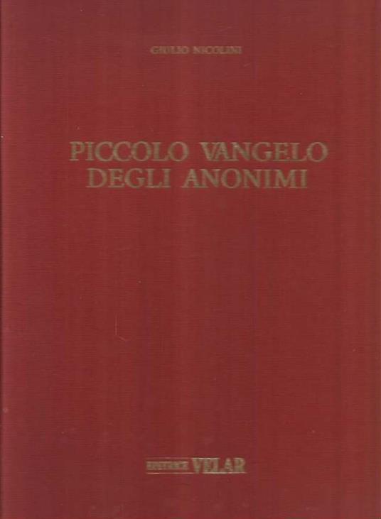 Piccolo Vangelo degli anonimi - copertina