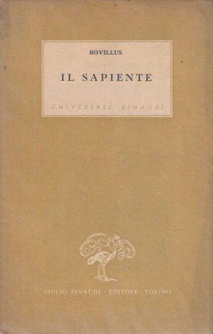 Il sapiente - Carolus Bovillus - copertina