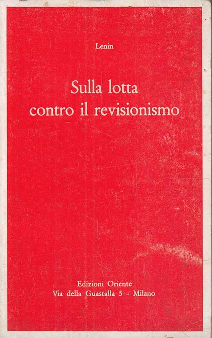 Sulla lotta contro il revisionismo - copertina