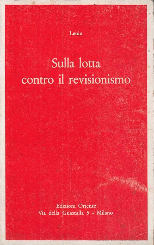 Sulla lotta contro il revisionismo - copertina