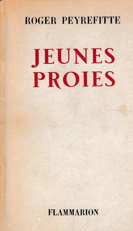Jeunes Proies - Roger Peyrefitte - copertina