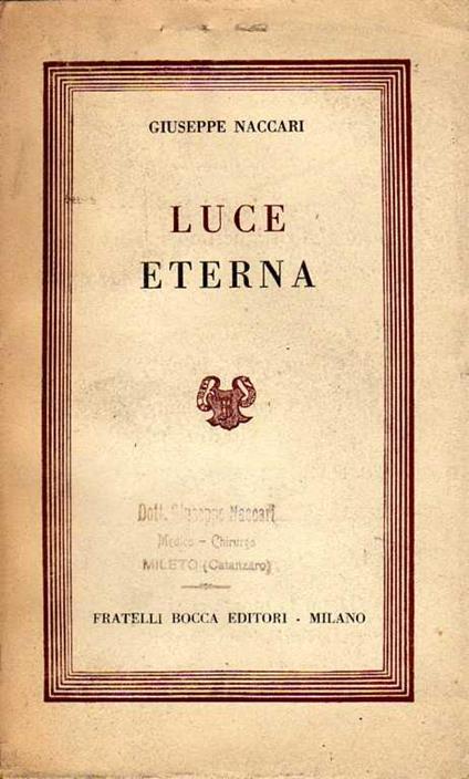 Luce Eterna - Giuseppe Naccari - copertina