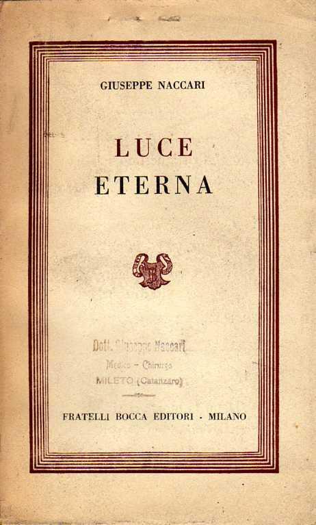 Luce Eterna - Giuseppe Naccari - copertina