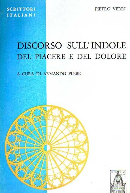 Discorso sull'indole del piacere e del dolore - copertina