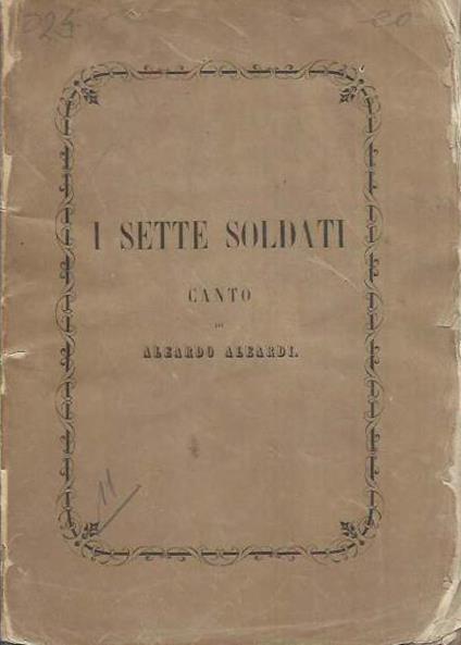 I sette soldati. Canto - copertina