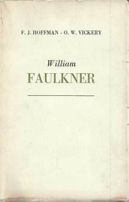 William Faulkner. Venti anni di critica - copertina