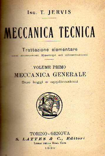 Meccanica tecnica - copertina