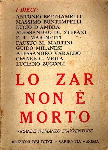 Lo zar non è morto - copertina