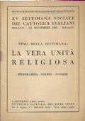 La vera unità religiosa - Programma. Diario. Notizie - copertina