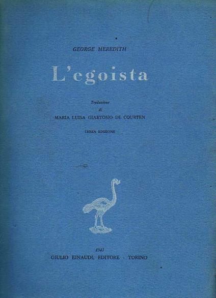 L'egoista - copertina