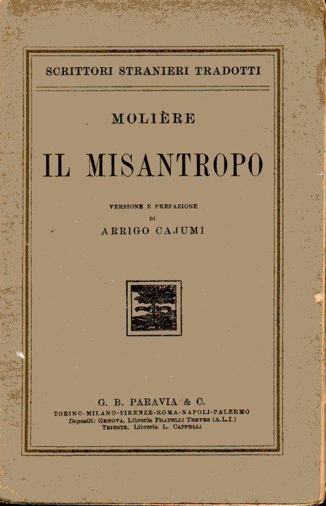 Il misantropo - Molière - copertina